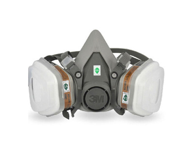 Full Face Rubber Particulate Respirator with Double Filters Gas Mask